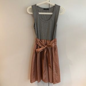 🚨LAST DAY - Grey & Rose Gold dress with bow🚨